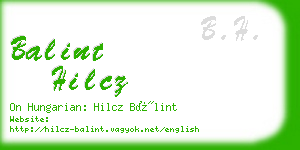 balint hilcz business card